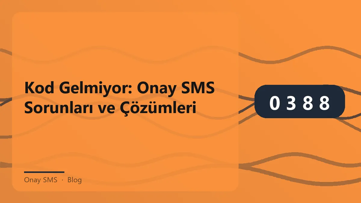 Onay SMS kodu gelmiyor sorunları ve çözümleri hakkında bilgilendirici görsel.
