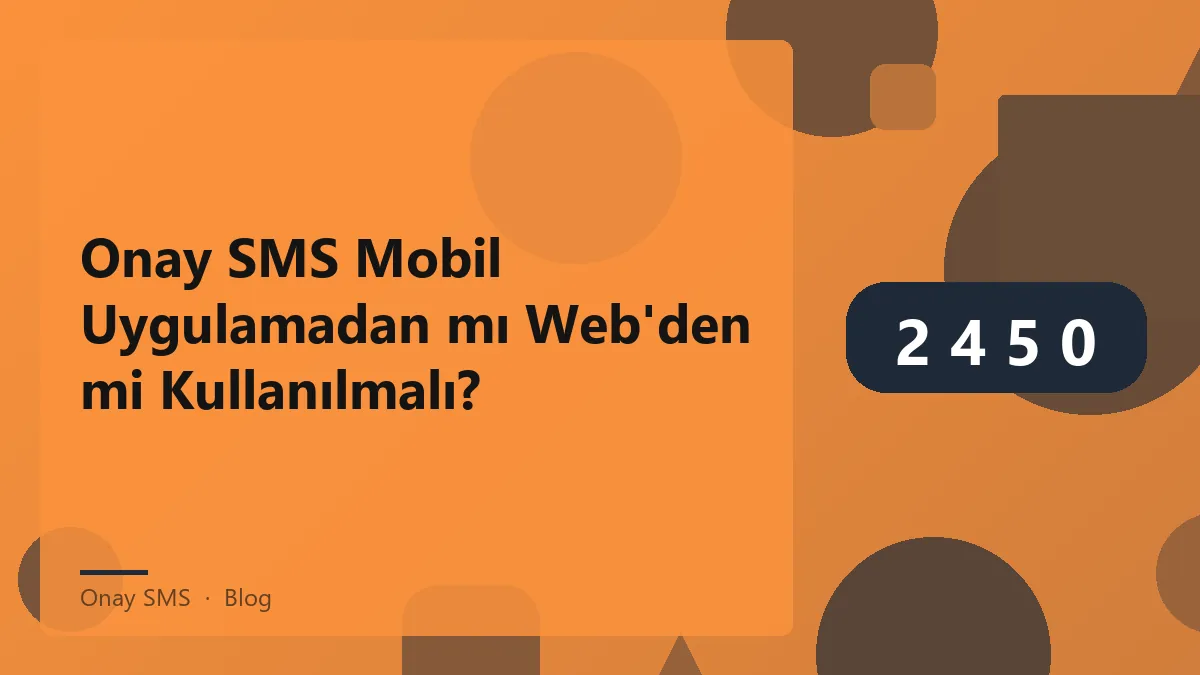 Onay SMS uygulaması ekran görüntüsü